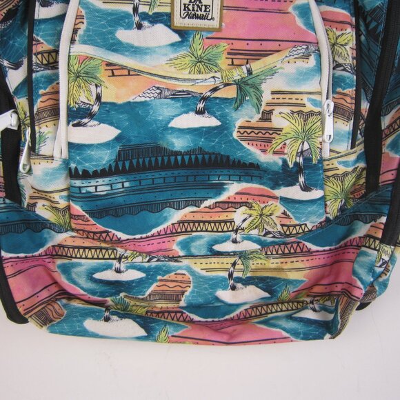 DaKine Hawaii Palm Trees Blue Multi Color Backpack - GUC - Picture 3 of 11